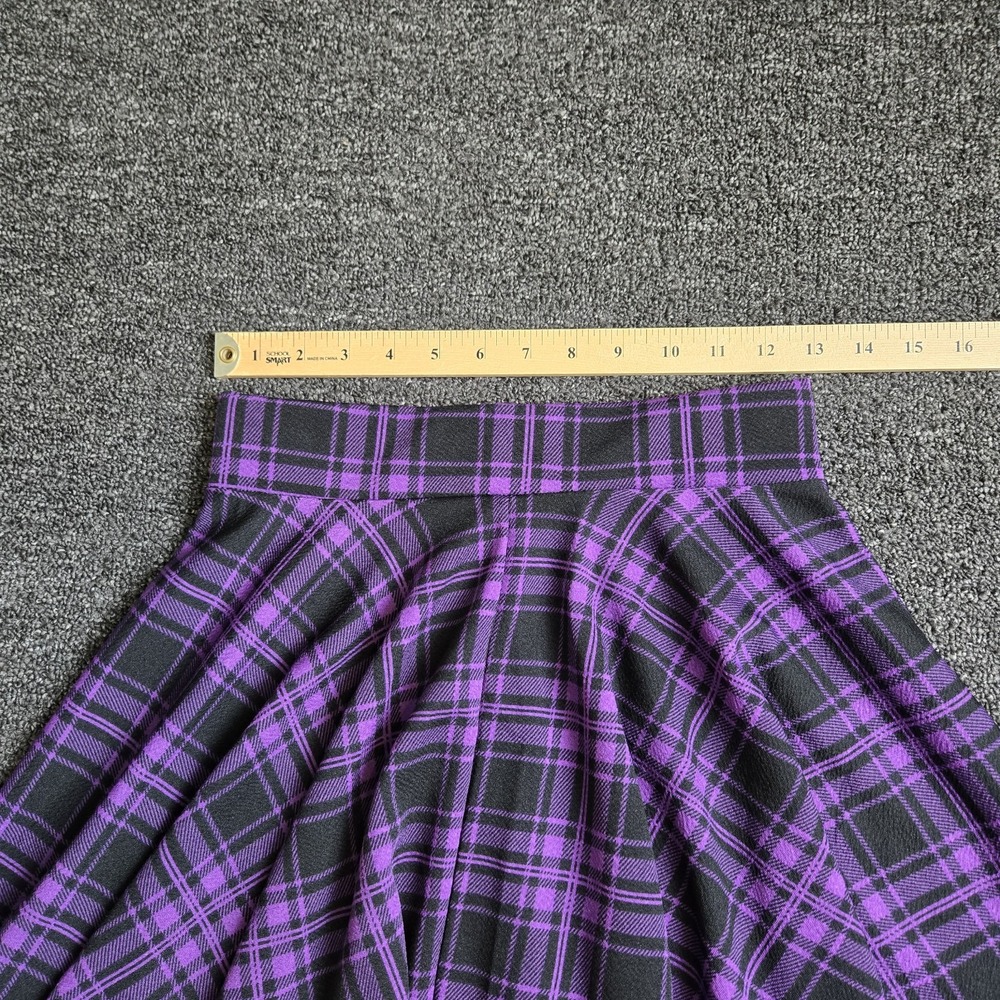 Urban Coco Mini Skirt Womens S Purple Plaid Knit Pull On Dark Academia New - Picture 3 of 9